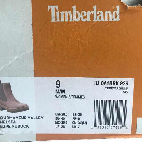 Courmayeur Valley Timberland Chelsea Boot in Taupe Nubuck- New in Box! - Picture 3 of 6